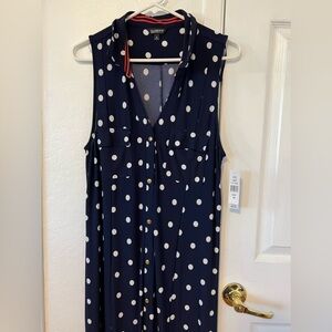 GLAMOUR SLEEVELESS POLKA DOT MAXI DRESS SIZE 16